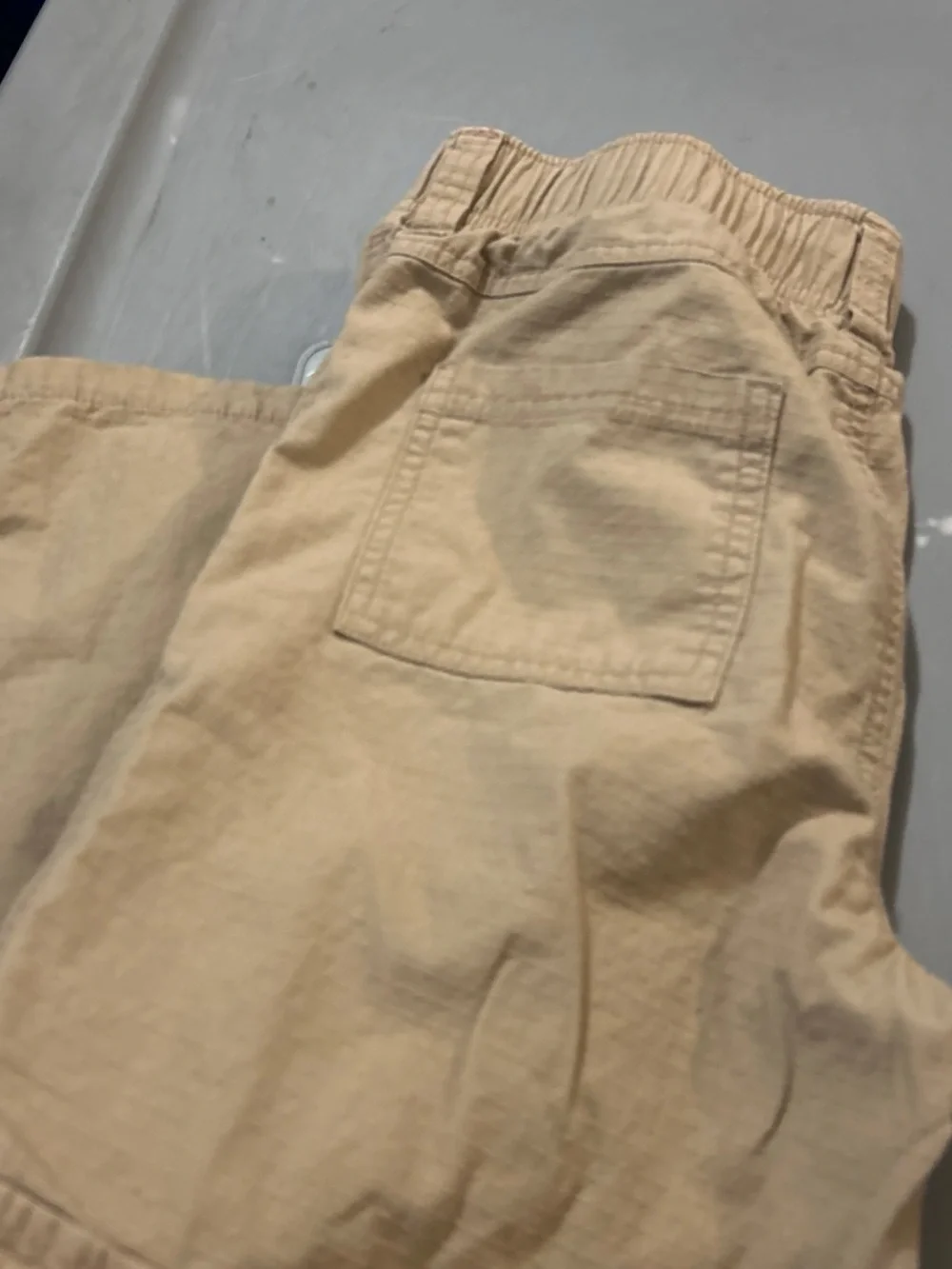 Gymboree Boys' Khaki Cargo Pants with Drawstring Waist
